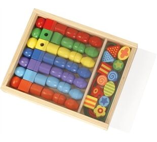 LENA® LENA Holz-Fädelperlen, # ca, 3 cm, ab 3 Jahre