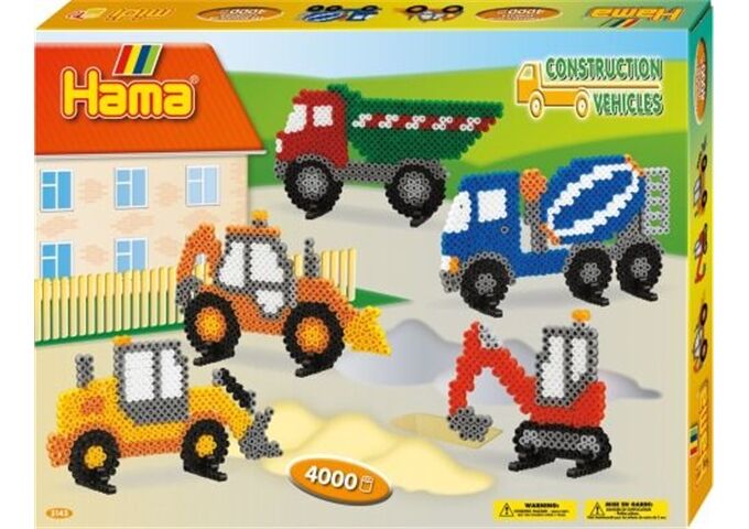HAMA Bügelperlen Midi - Geschenkpackung Baufahrzeu