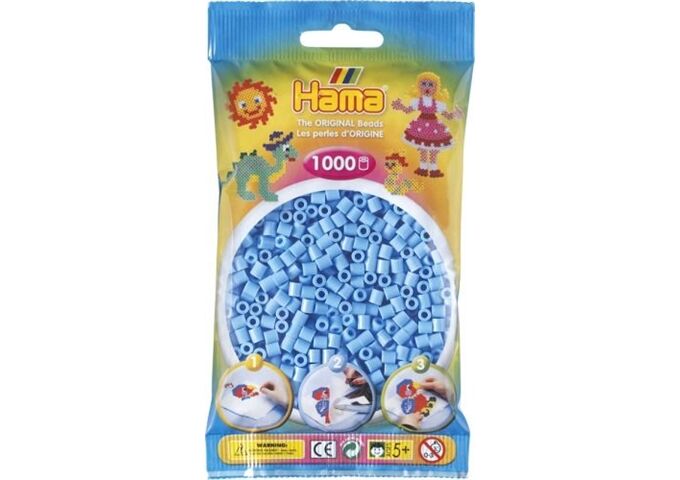 HAMA HAMA Bügelperlen Midi - Pastell Blau 1000 P