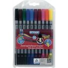 Stylex Fasermalstifte Zweispitz 10er