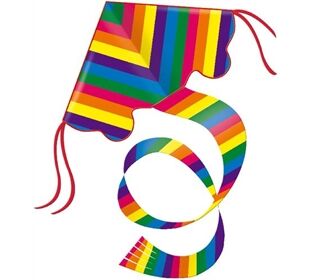 GÜNTHER Einleinerdrachen Rainbow, 97x58cm