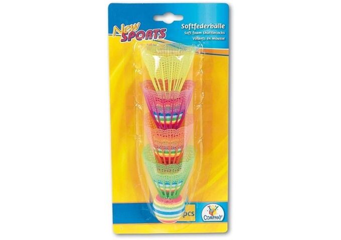 New Sports Soft-Federbälle, bunt, 4 Stück