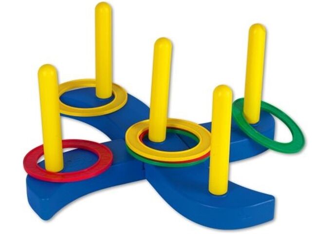 Outdoor active Ringwurfspiel mit 4 Stäben, 13-teil