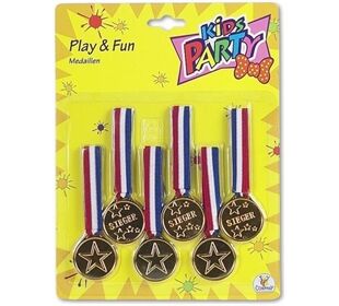 Toy Fun Medaillen am Band, 6 Stück