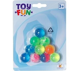 Toy Fun Flummi, 25 mm, 10 Stück auf Blisterkarte