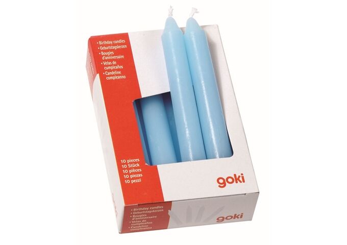 Goki Geburtstagskerzen Blau 8 Cm, 10Er S