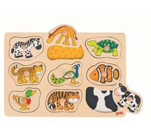 Goki Steckpuzzle Was Gehört Zu Wem