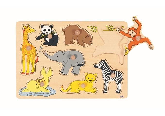 Goki Steckpuzzle Tierkinder