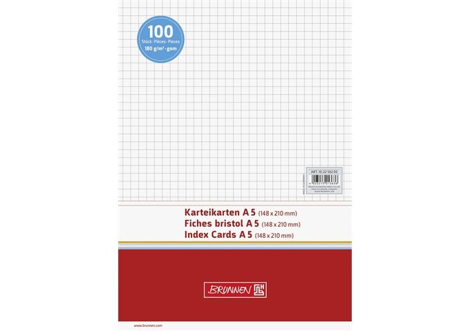 BRUNNEN Karteikarten Pg. A5 kar ws