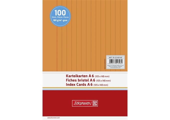 BRUNNEN Karteikarten Pg. A6 lin or