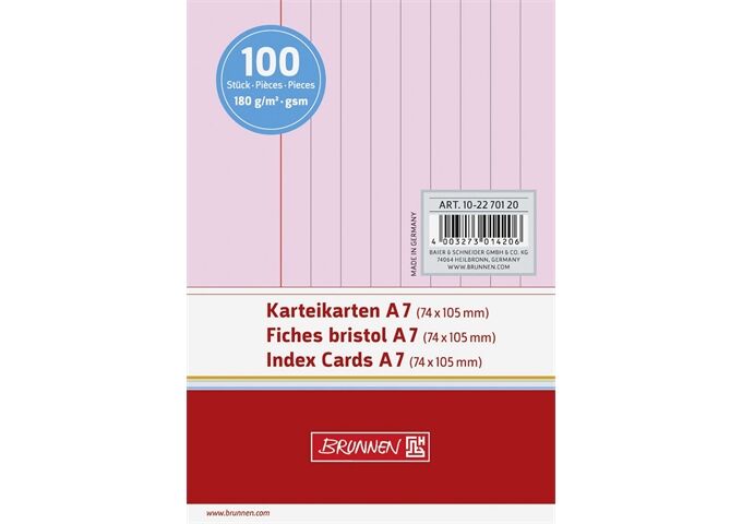 BRUNNEN Karteikarten Pg. A7 lin rt