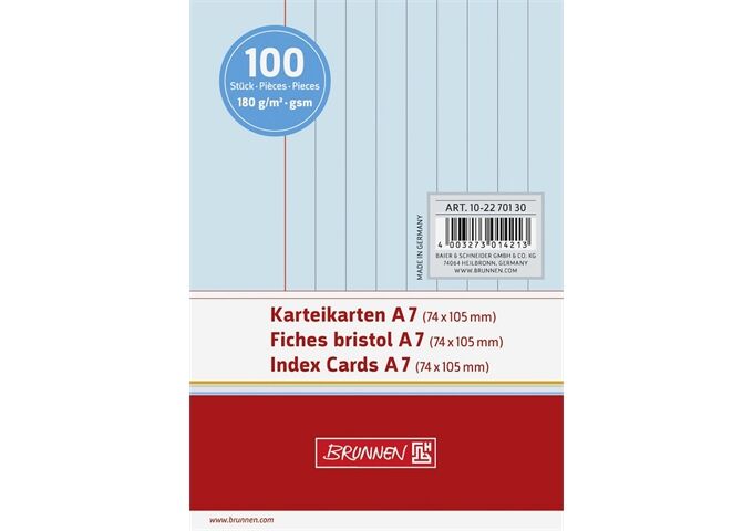BRUNNEN Karteikarten Pg. A7 lin bl