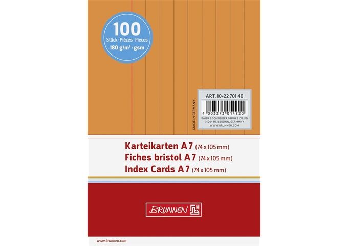 BRUNNEN Karteikarten Pg. A7 lin or