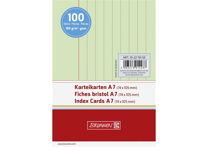 BRUNNEN Karteikarten Pg. A7 lin gr