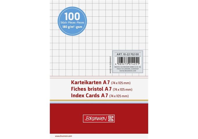 BRUNNEN Karteikarten Pg. A7 kar ws