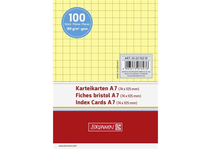 BRUNNEN Karteikarten Pg. A7 kar ge