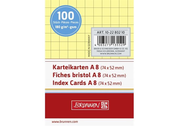 BRUNNEN Karteikarten Pg. A8 kar ge