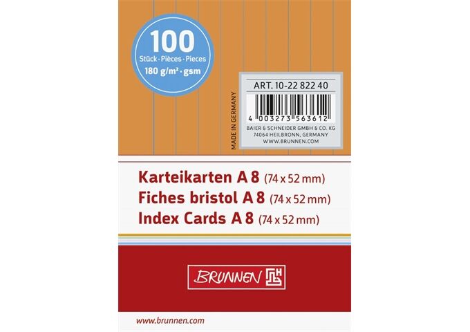 BRUNNEN Karteikarten Pg. A8 lin or