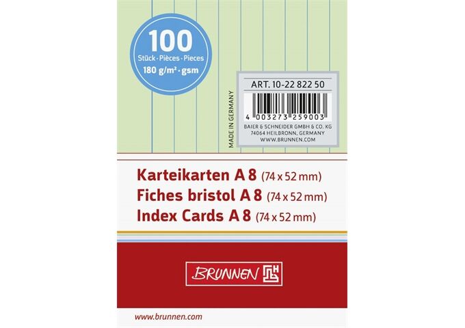BRUNNEN Karteikarten Pg. A8 lin gr