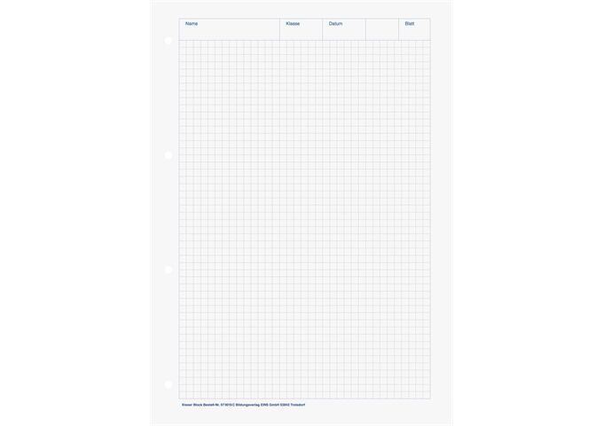 BRUNNEN Kieserblock A4 50Bl kariert