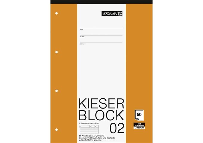 BRUNNEN Kieserblock A4 Lin02 50Bl