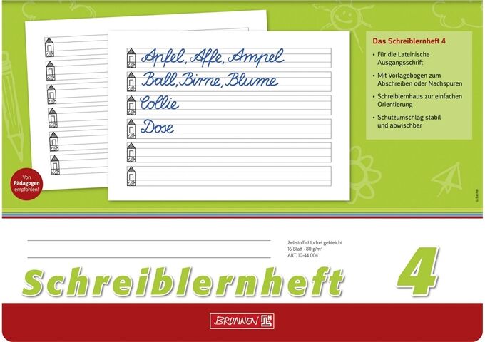 BRUNNEN Schreiblernheft A4 quer Nr.4