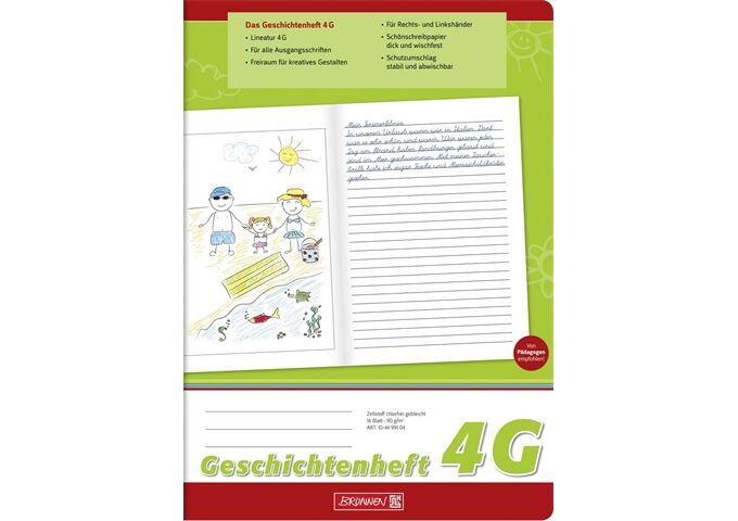 BRUNNEN Bilderheft A4 Lin4G 16Bl