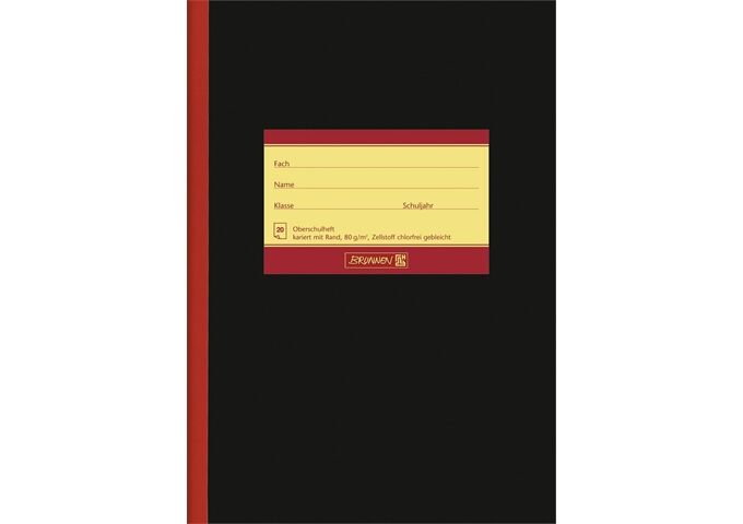 BRUNNEN Oberschulheft A5 20Bl kar Rand
