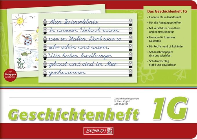 BRUNNEN Bilderheft A5 quer Lin1G