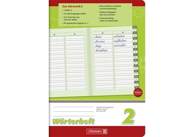 BRUNNEN Wörterheft A5 Lin02 28Bl TCF