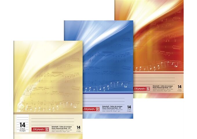 BRUNNEN Notenheft A5 hoch Lin14n 16Bl