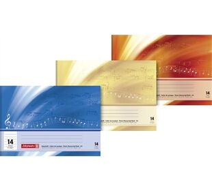 BRUNNEN Notenheft A5 quer 8Bl 6linig