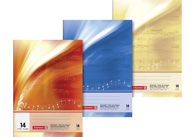 BRUNNEN Notenheft A4 8Bl 12linig