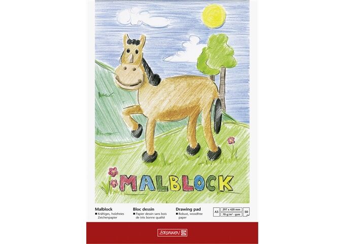 BRUNNEN Malblock A3 50Bl Zeichenpap.