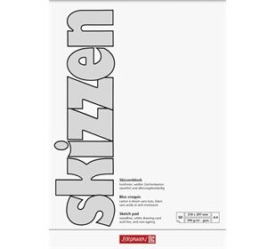 BRUNNEN Skizzenbl. A4 50Bl geleimt190g