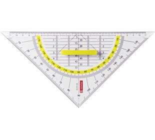 BRUNNEN Geodreieck 22cm Griff klar