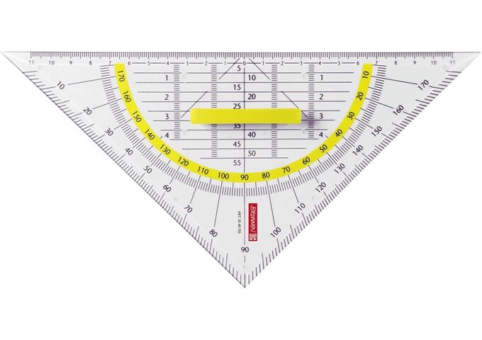 BRUNNEN Geodreieck 22cm Griff klar