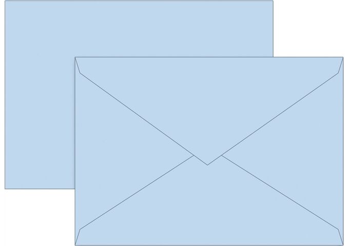 BRUNNEN Briefhülle C5 hblau 80g Futter