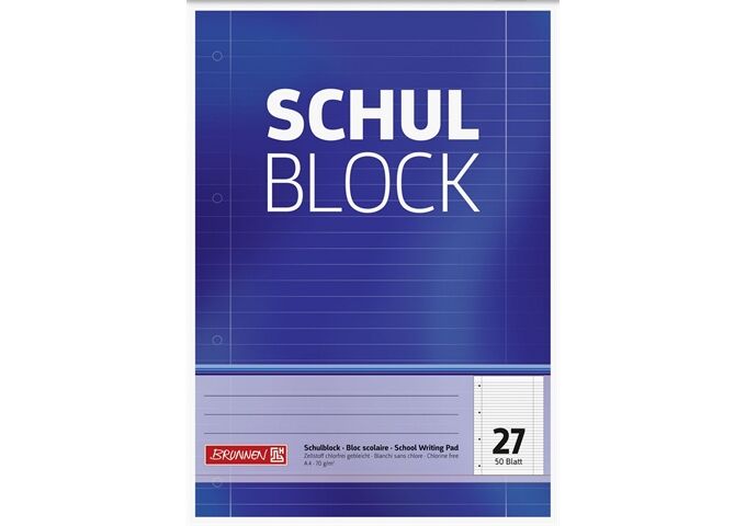 BRUNNEN Schulblock A4 50Bl Lin27