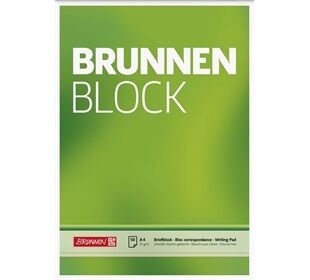 BRUNNEN Briefblock A4 70g unlin grün