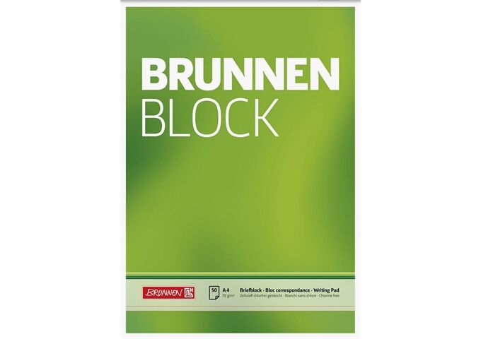 BRUNNEN Briefblock A4 70g unlin grün