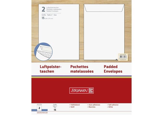 BRUNNEN Luftpolstertasche Gr. 15 2er