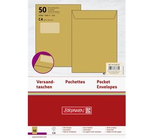 BRUNNEN Versandtasche C4 Nat 50 St.