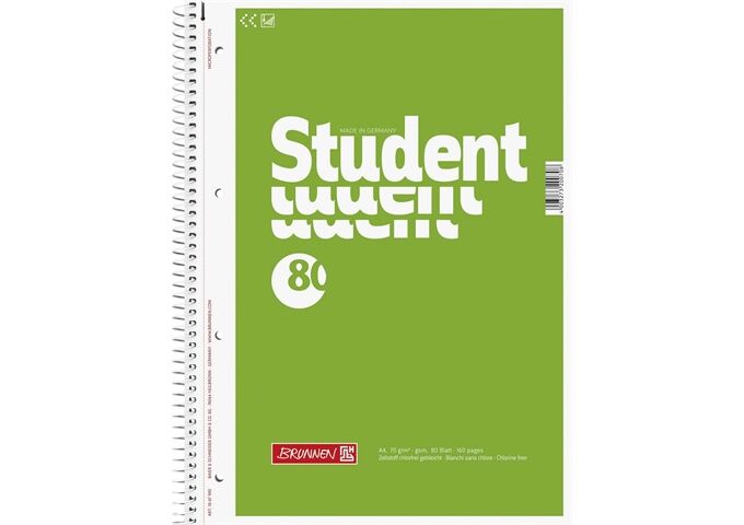 BRUNNEN Collegeblock A4 80Bl unlin