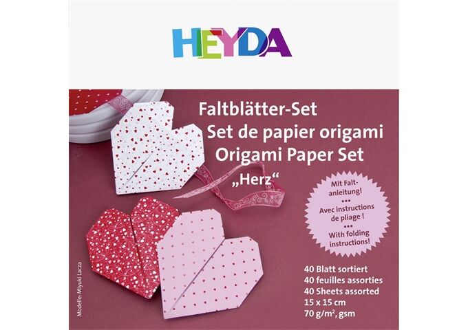 BRUNNEN Faltblätterset Herz 15x15cm