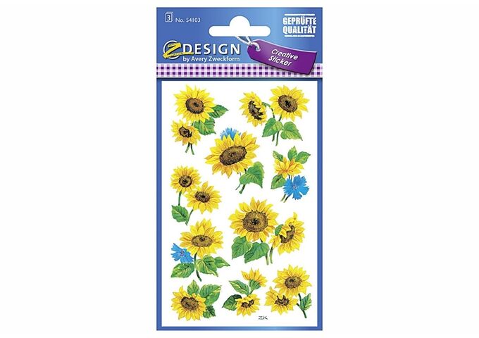 AVERY ZWECKFORM Schmucketikett Sonnenblumen