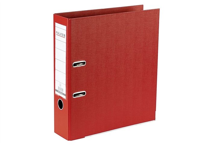 FALKEN Ordner Chromocolor PP A4 8cm rot
