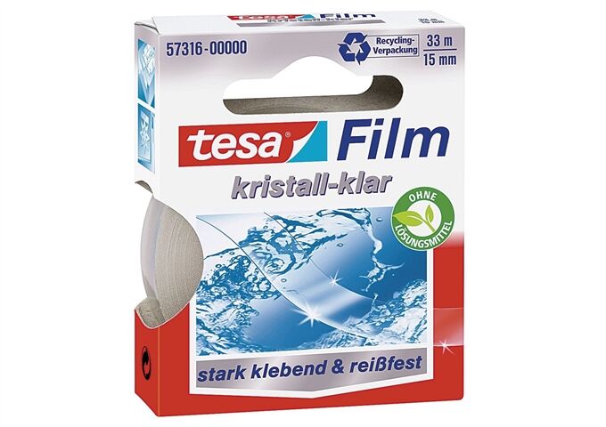 Tesa Klebefilm Kristall 15mm 33m