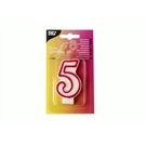 Papstar Zahlenkerze 5, weiss