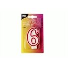 Papstar Zahlenkerze 6, weiss